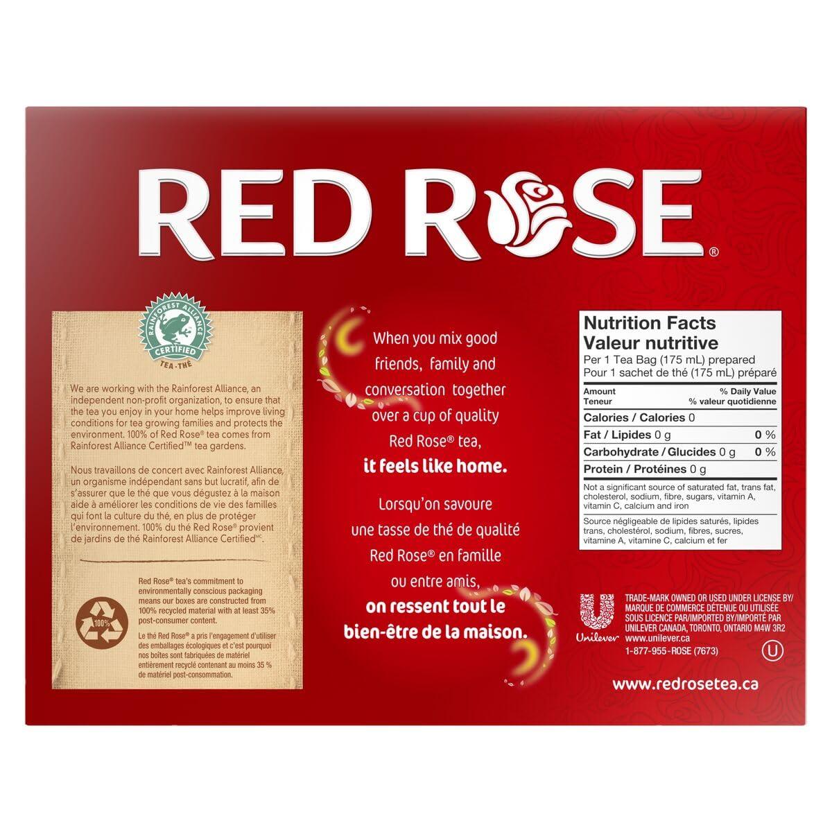 Red Rose Red Rose Orange Pekoe Tea 418g Box/144 Tea Bags (Imported from Canada)