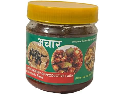 Snow Hill Authentic Nepali Lapsi Ko Achar (Hog Plum) Whole Seeds Pulp Gravy - Natural Typical Nepali Flavor Lapsi Pickle Little Sweet, Sour and Spicy Mix Pickles - 500G By QT Shopping (200grm)