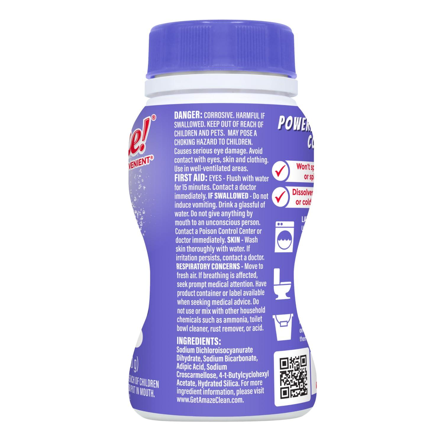 AMAZE AMAZE Ultra Concentrated Bleach Tablets [6 bottles] - Lavender Scent - for Laundry, Toilet, and Multipurpose Home Cleaning. No Splash Liquid Bleach Alternative