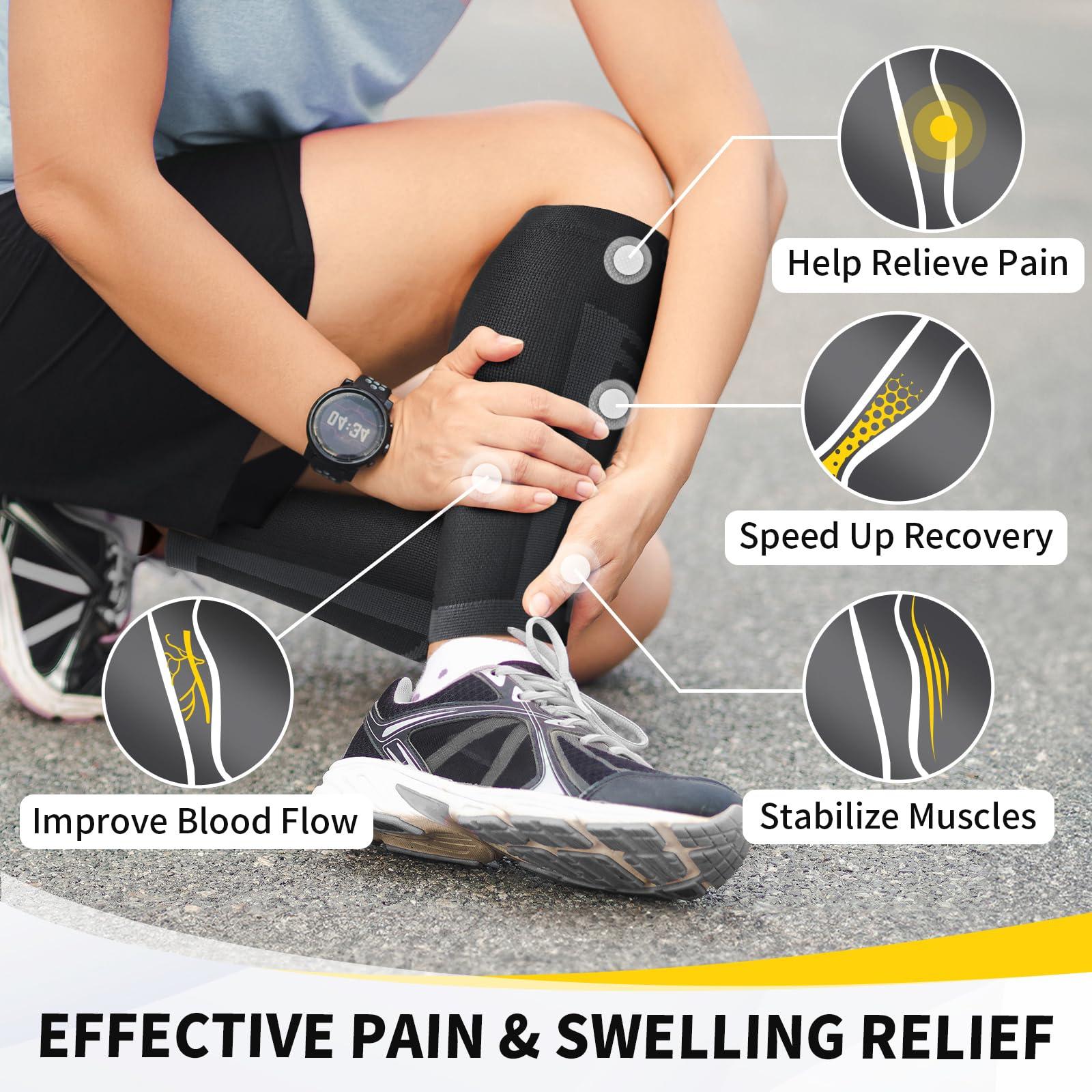 CAMBIVO CAMBIVO Calf Compression Sleeve Men & Women- Shin Splint Brace Support for Legs Pain Relief, Varicose Vein Treatment