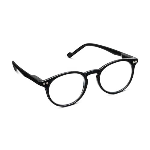 Peepers by PeeperSpecs Peepers by PeeperSpecs Men\'s Chester Round Reading Glasses, Black, 1.75