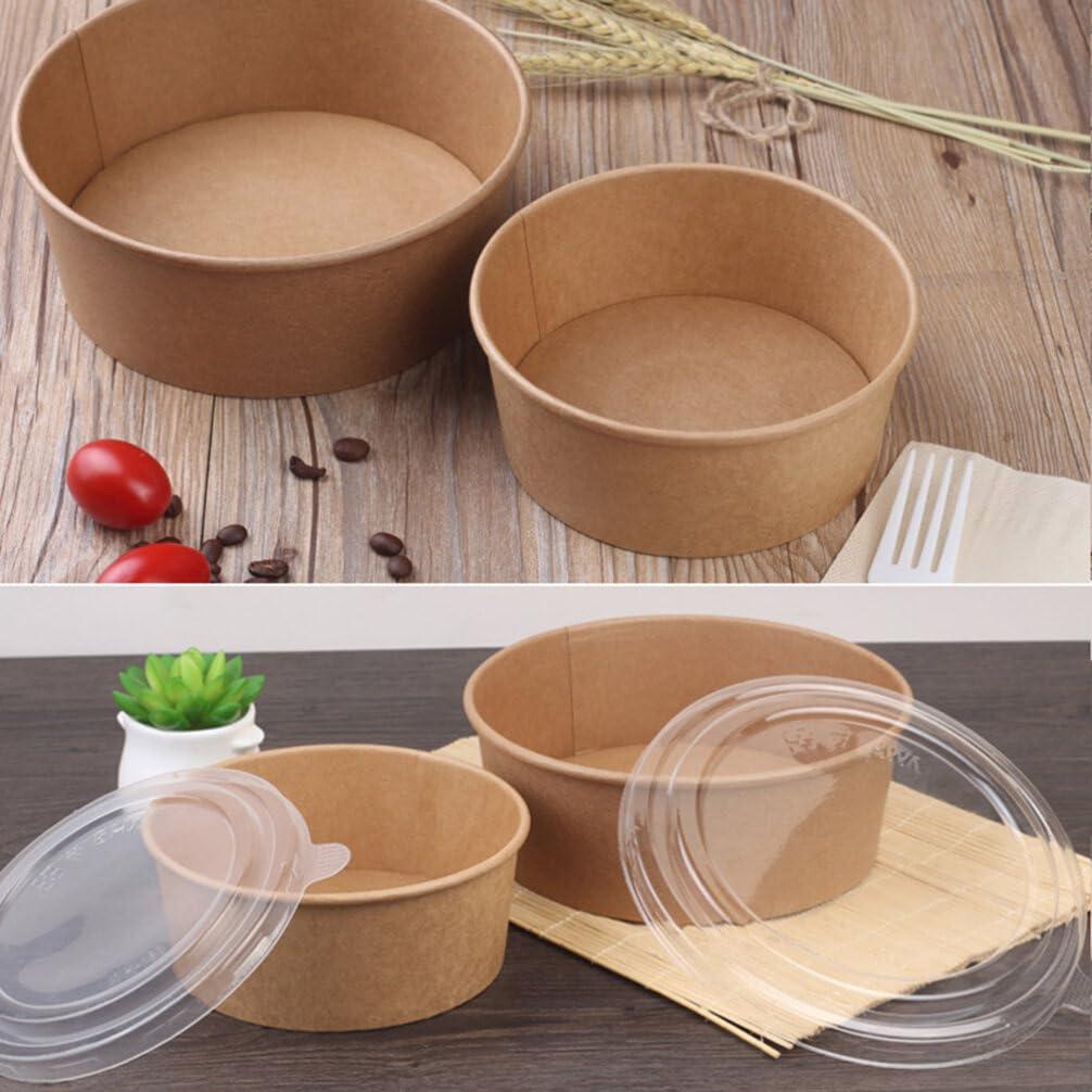 Healeved 20pcs Meal Prep Containers Kraft Paper Bowls
