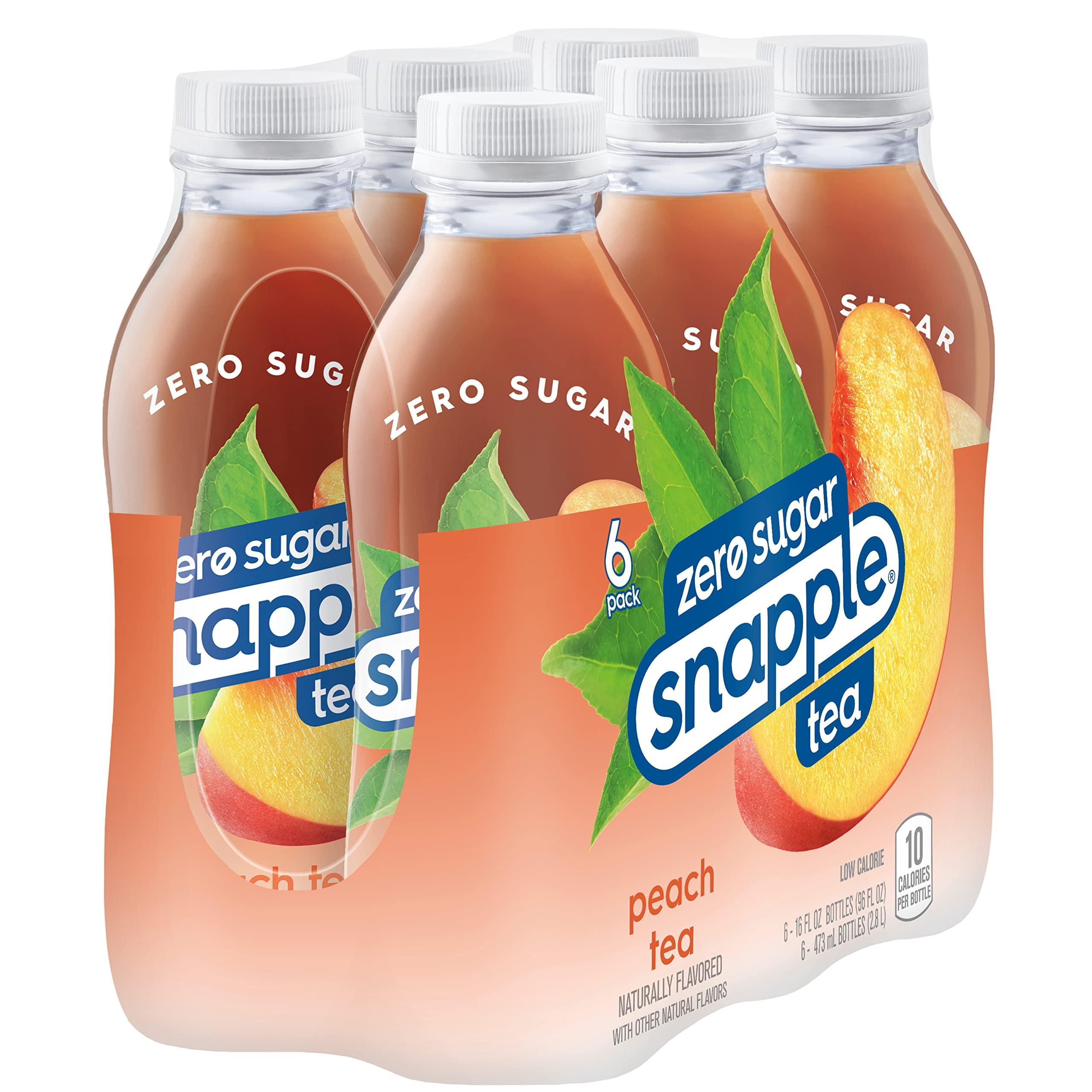 Snapple Snapple Diet Peach Tea, 16 fl oz recycled plastic bottle, 6 pack