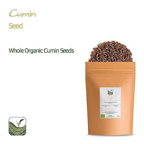 Valley of Tea Cumin Seeds Whole Organic Spice - Culinairy Seeds - Cuminum Cyminum - Whole Cumin Seed Cunin Cumin Seeds Organic Cummin Whole Cumin Spice 100g