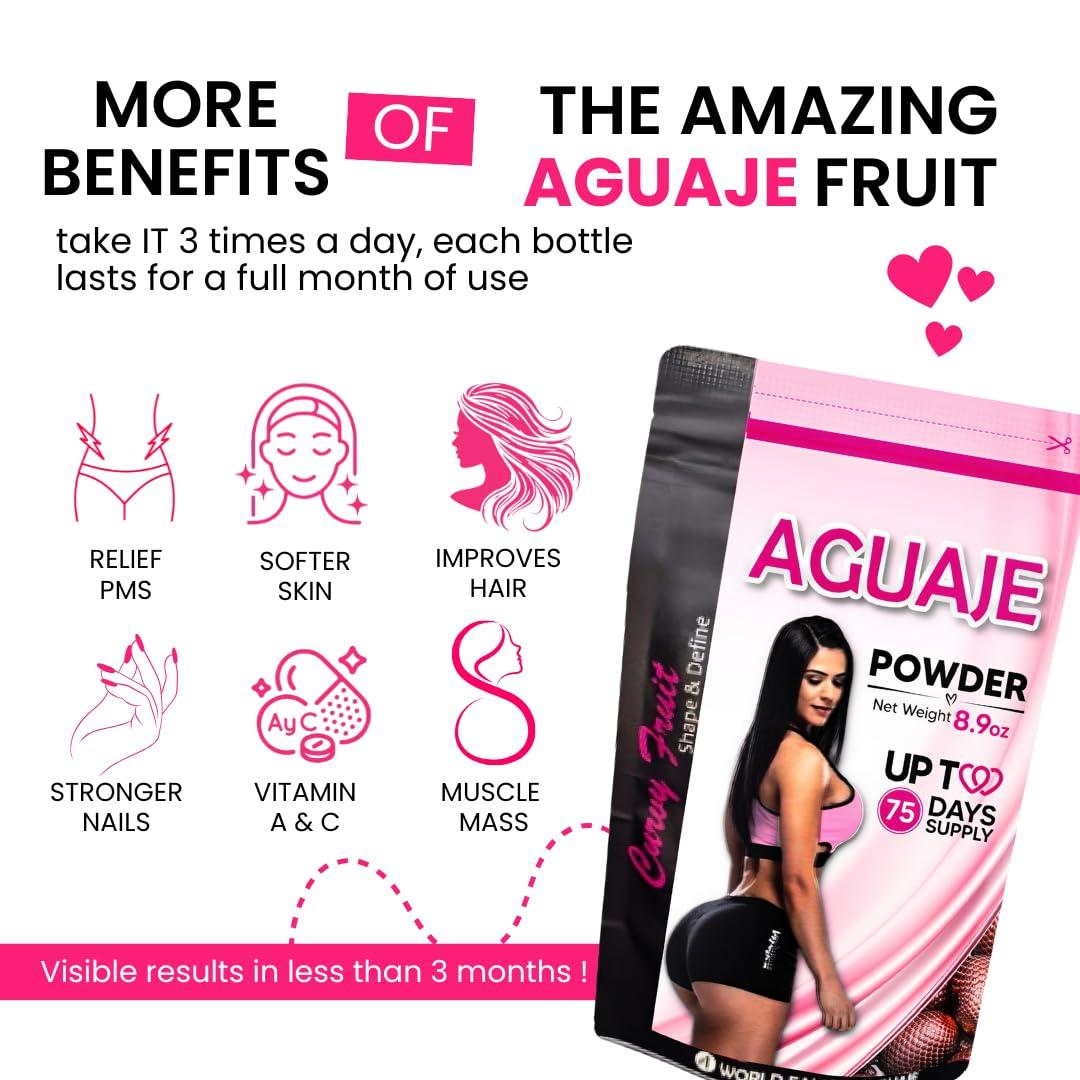 Curvy Fruit Curvy Fruit Original Aguaje CurvyFruit Powder for Bigger Butt, Breast and Hips- 3.5 oz - 31 Days Supply