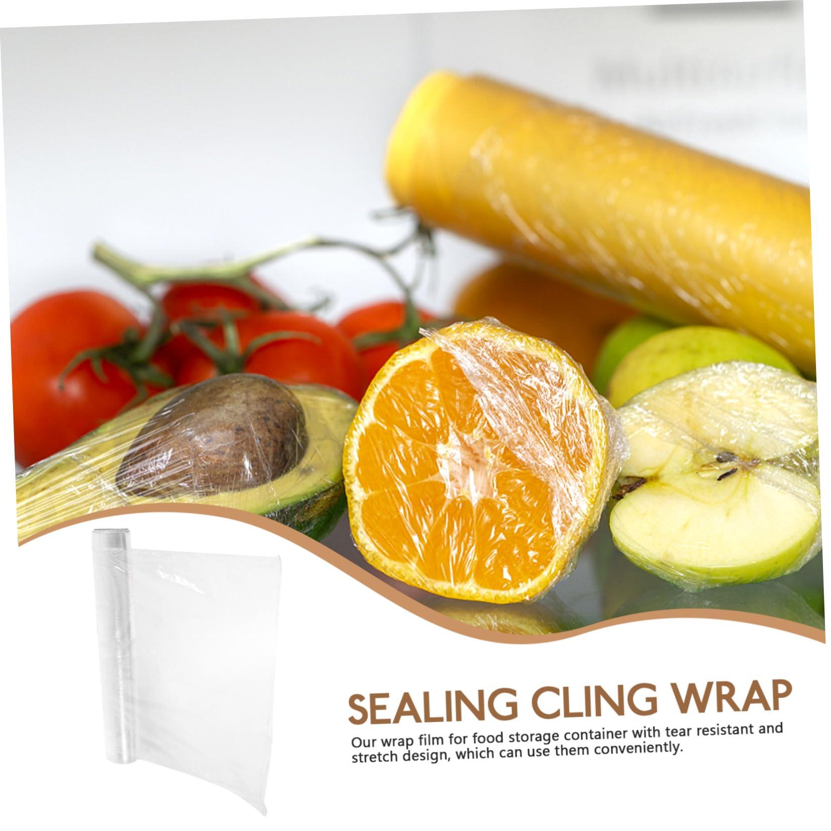 FOMIYES FOMIYES 50M Food Grade Plastic Cling Wrap for Kitchen and Food Preservation 30cm Wide Disposable Cling Film Long Roll for Sealing Food Jars and Leftovers Ideal for Home Use