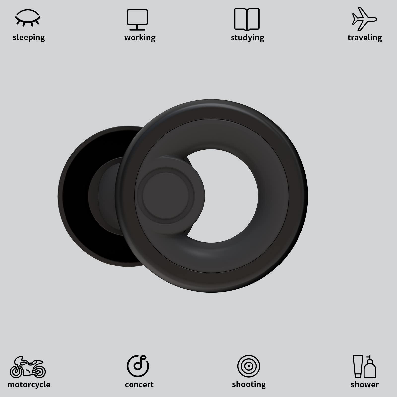 JAYINE Jayine Ear Plugs for Noise Cancelling Ear Protection EarPlugs for Sleep,Concerts,Work,Study,8 Size Eartips with Small Box,Perfect -30dB Silicone Earplugs for Noise Reduction