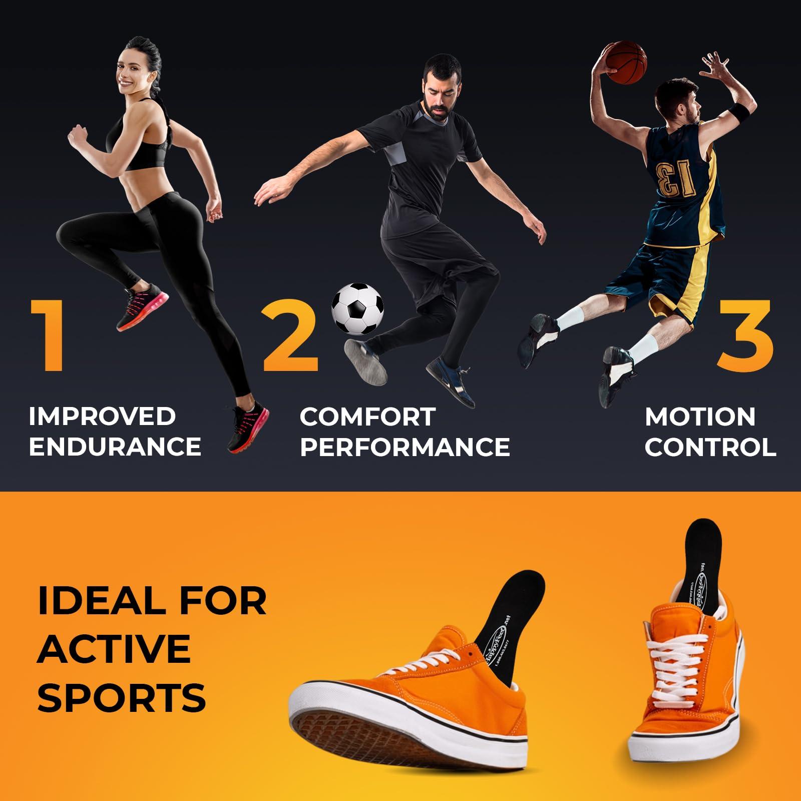 Memory Liquid Happy Feet Insoles, Foot Pain Inserts Plantar Fasciitis Flat Feet Orthotic High Arch Support Gel Insert Shoe Insoles for Mens and Womens