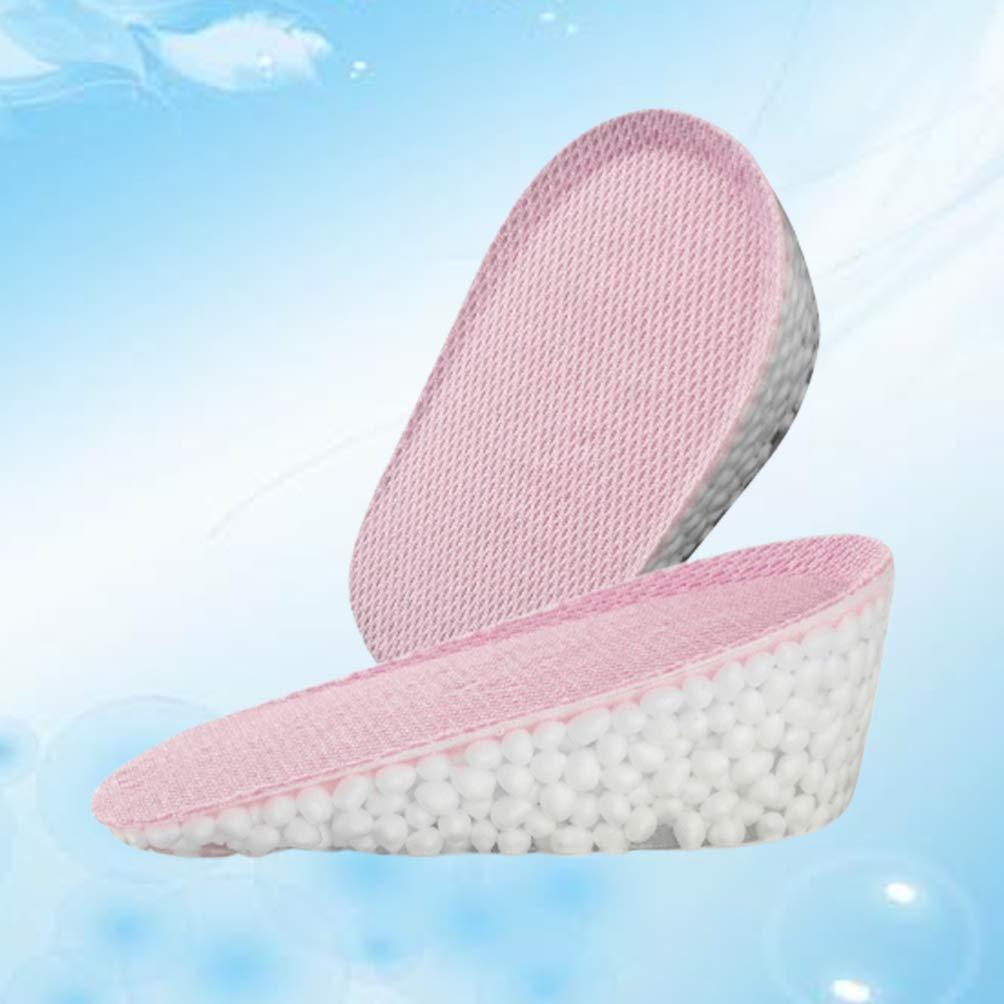 EXCEART Exceart 1 Pair Half Insoles Silicone Insole Shoe Lift Inserts Heels Lift Inserts Height Lift Pad Elevator Insoles Wooden Dustpan and Brush Half Pad High Heel Pink Men and Women