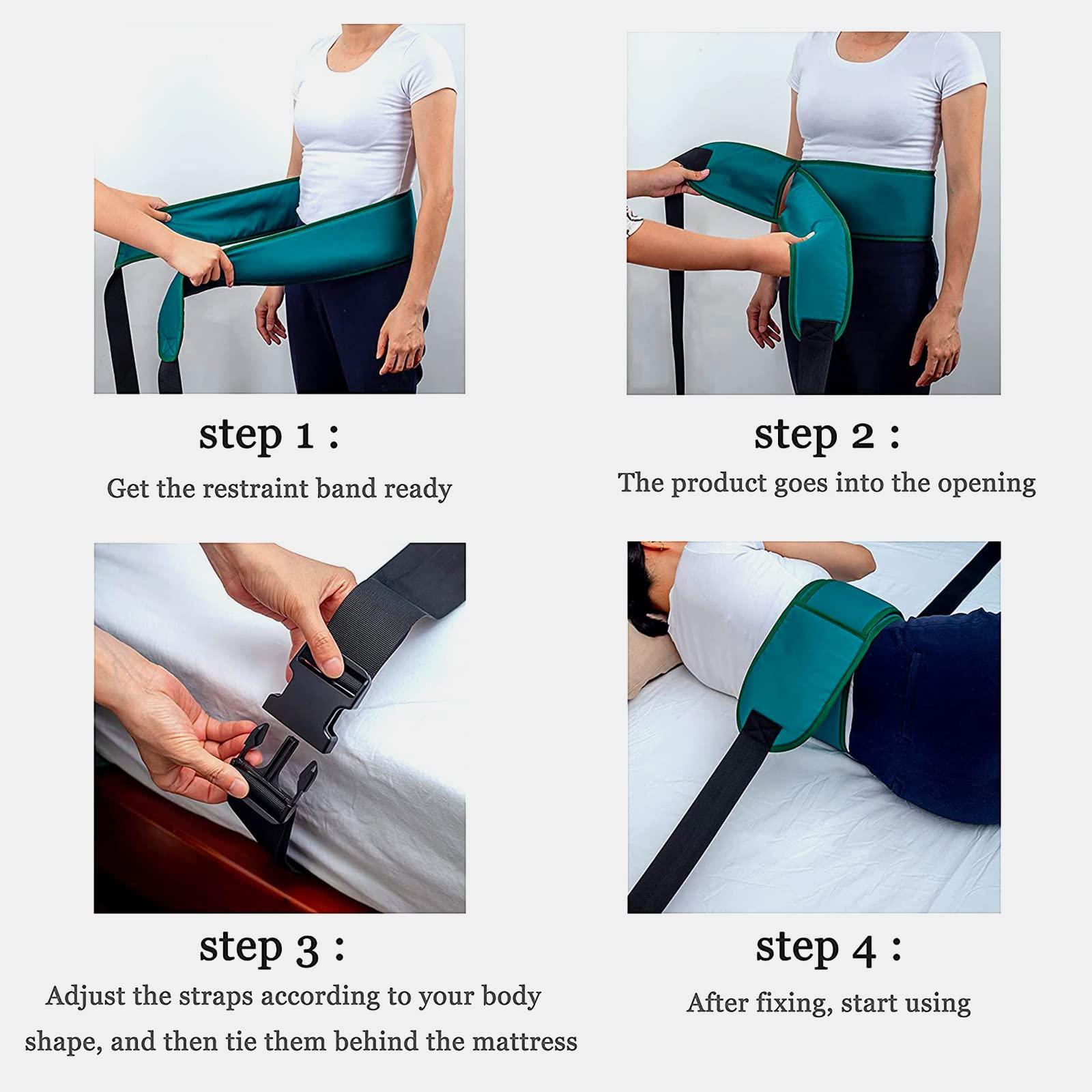 zuylikxy Medical Restraint-Bed Restraint Strap for Elderly Safety, Wheelchair Seat Belt, Chest Strap, Nursing Patient Anti-Bed Restraint, Safety System to Control Limbs for Post-Operative Patients