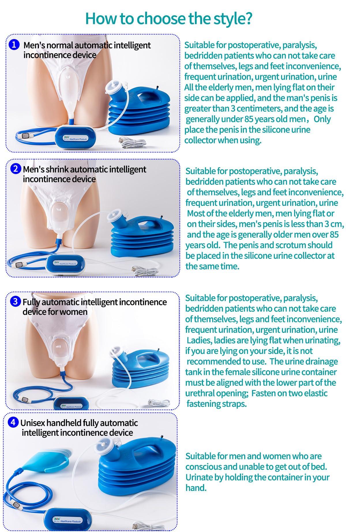 Merichealy Merichealy Urinary Incontinence Smart DeviceReusable, Portable, Fully Automatic, Intelligent Urine Trap with a Silicone Urine Collector and a Smart Host (Mixed-Gender Handheld)