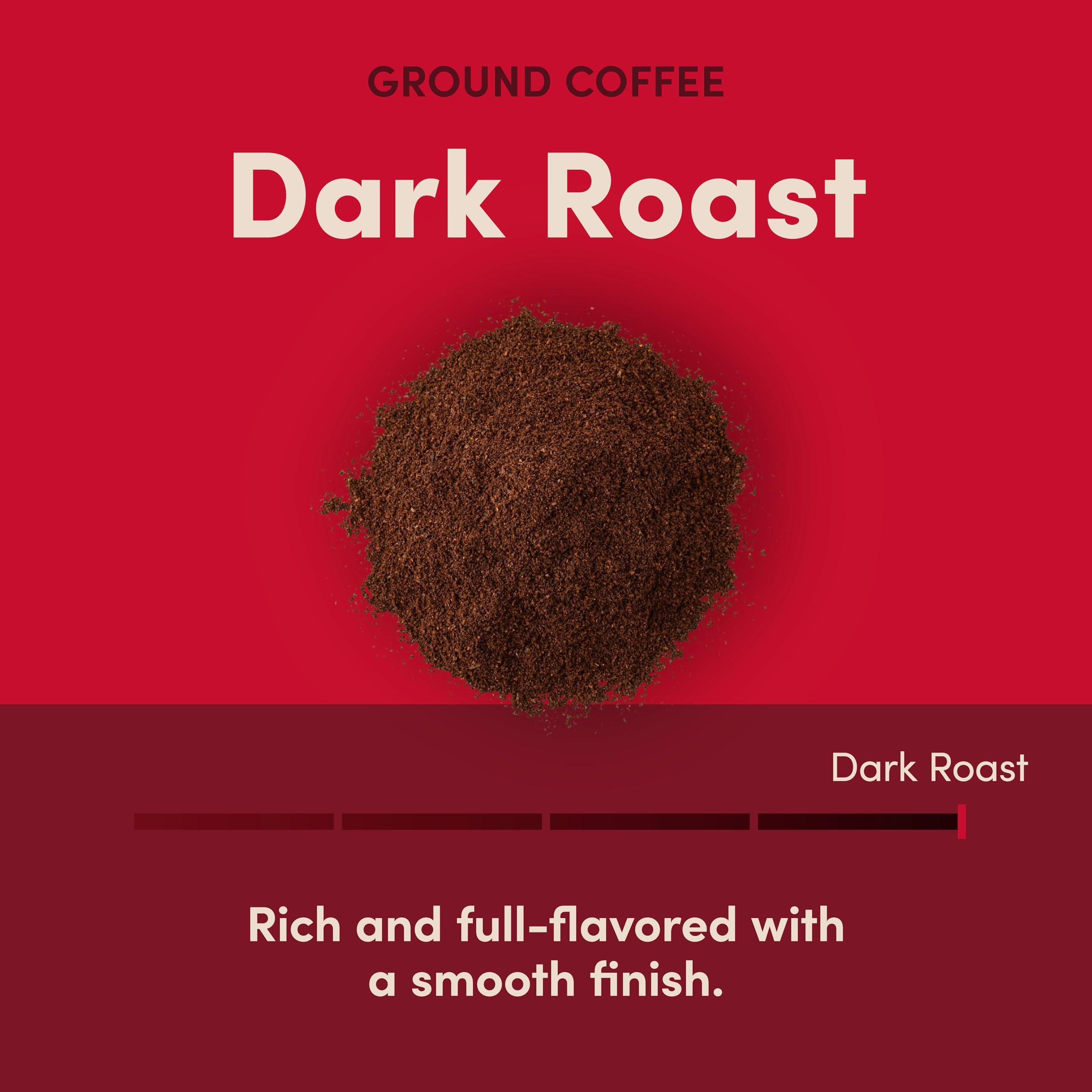 Tim Hortons Tim Horton\'s 100% Arabica Dark Roast, Ground Coffee, 12 Ounce