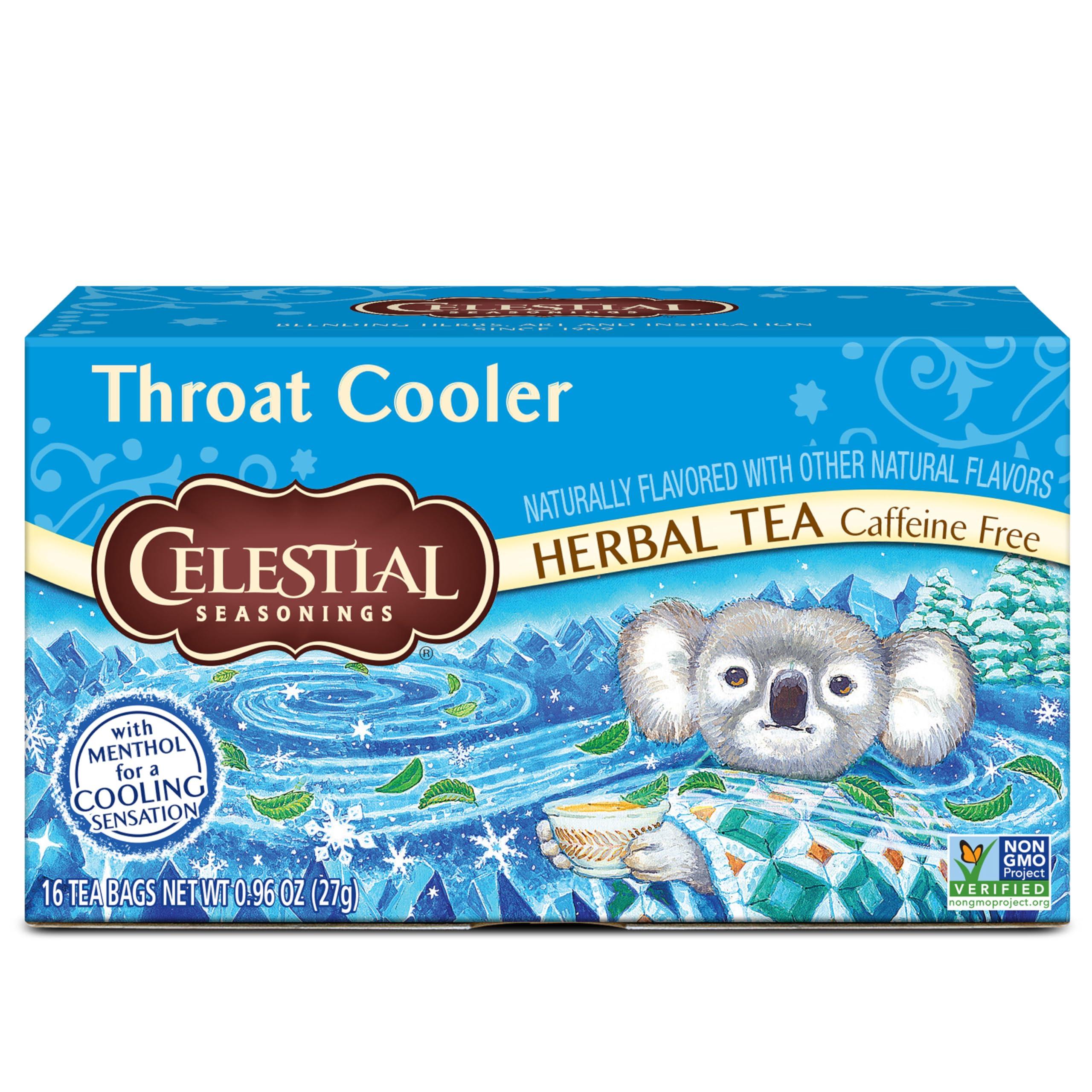 Celestial Seasonings Celestial Seasonings Throat Cooler Herbal Tea, Caffeine Free, 16 Tea Bags Box