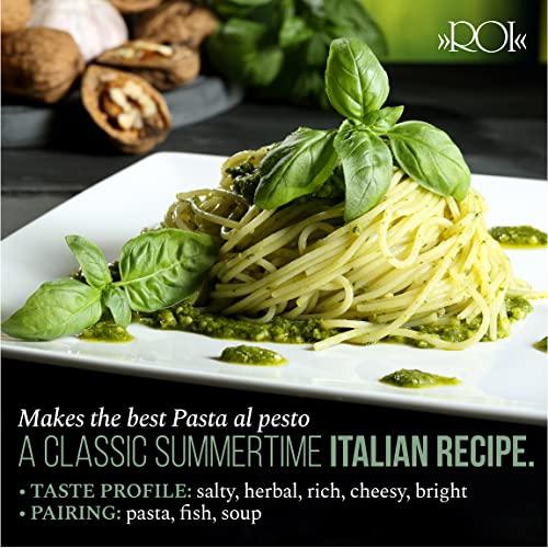 ROI ROI Pesto Sauce - Vegan Pesto - Fresh Ligurian Basil Pesto and ROI Ligurian Italian Extra Virgin Olive Oil First Cold Pressed - Cucina Olive Oil