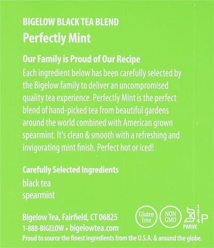 Bigelow Tea Bigelow Perfectly Mint Black Tea, Caffeinated, 20 Total Tea Bags