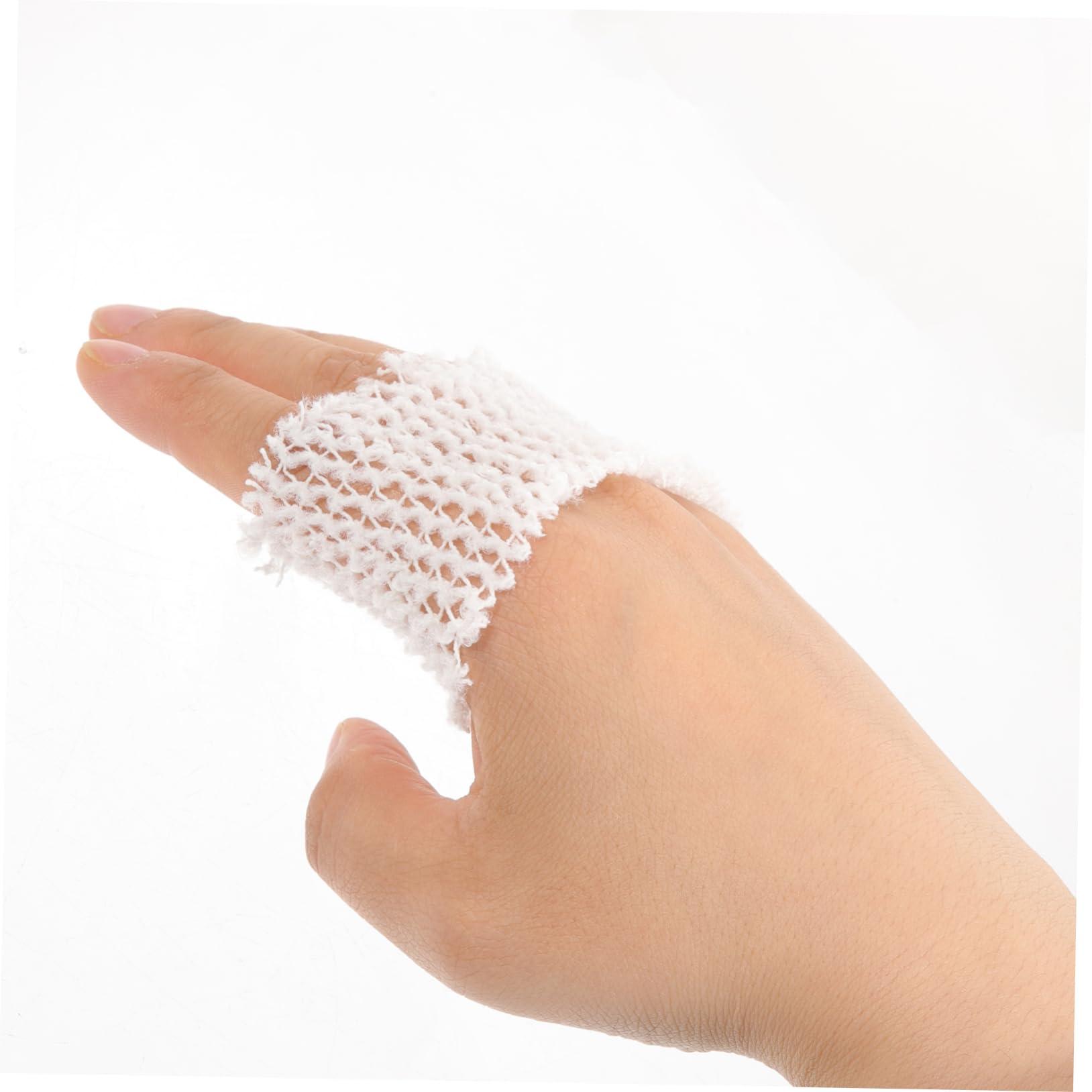 GLEAVI GLEAVI 2 Rolls Wrap Outdoor Tape Mesh Tape Athletic Tape Tubular Sports Tape Tape Sport Tape High Polyester Soft Protector White