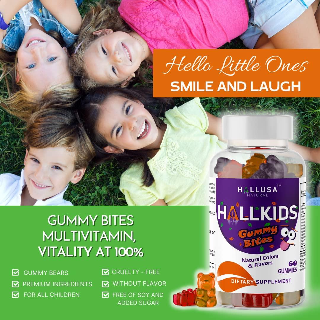 Hallusa Natural Hallusa Natural Multivitaminas para Niños en Gomitas Refuerza su sistema inmune, su concentración y Memoria contiene Vitaminas A,C,D,E,B en todas sus categorias