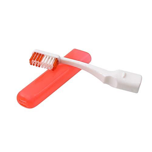 Angzhili Angzhili Portable Orthodontic Toothbrush Kit for Orthodontic Patient Orthodontic Care Kit for Braces Interdental Brush Dental Wax Dental Floss Toothbrush Box Oral Care Kit Dental Travel Kit(Red)