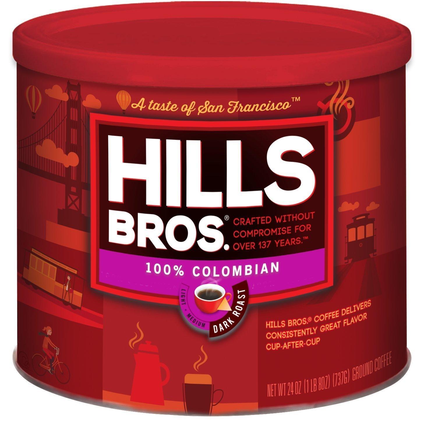 Hills Bros Hills Bros Donut Shop Ground Coffee, Dark Roast, 24 Oz. Can - Slightly Sweet, Smooth Coffee Taste
