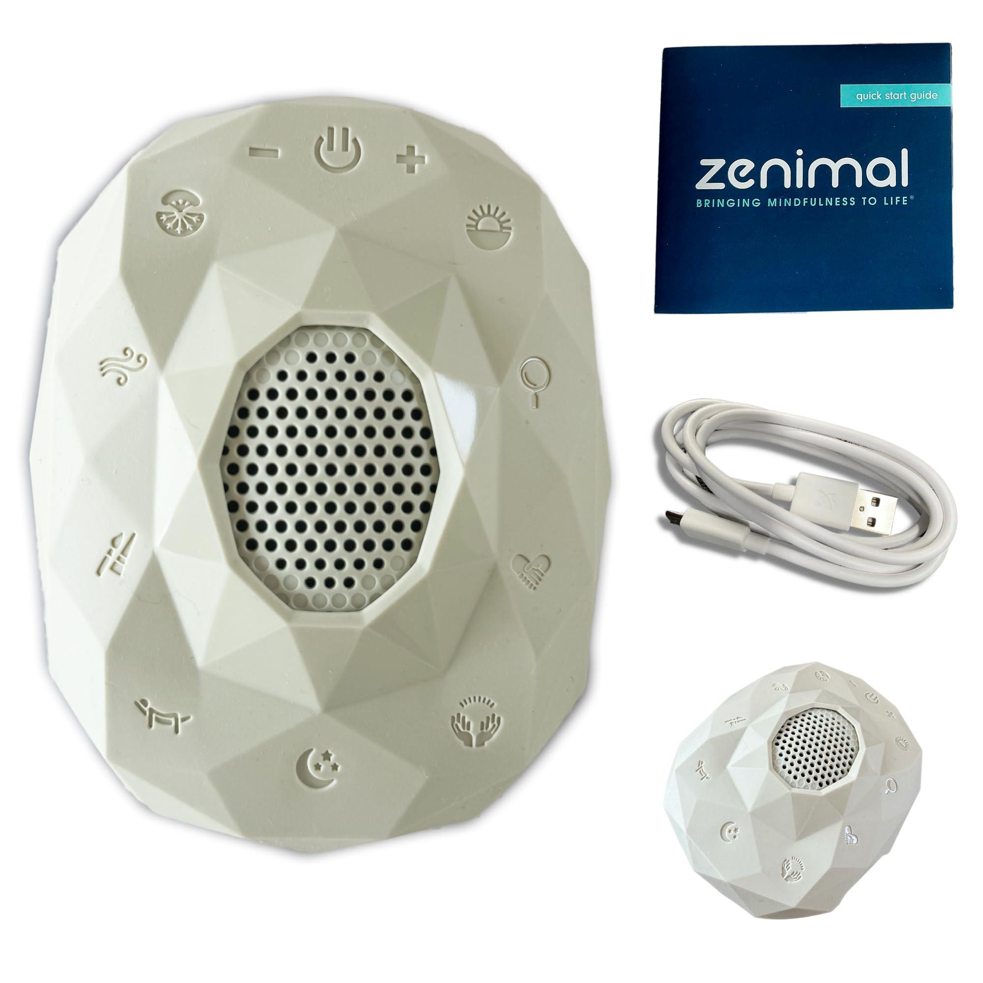 Zenimal Zenimal Teen and Adult Meditation Audio Player - Patented Screen-Free Mindfulness Device with 9 Audio Meditations and 60 Minutes of Soothing Sounds and Music, Jade Sandstone
