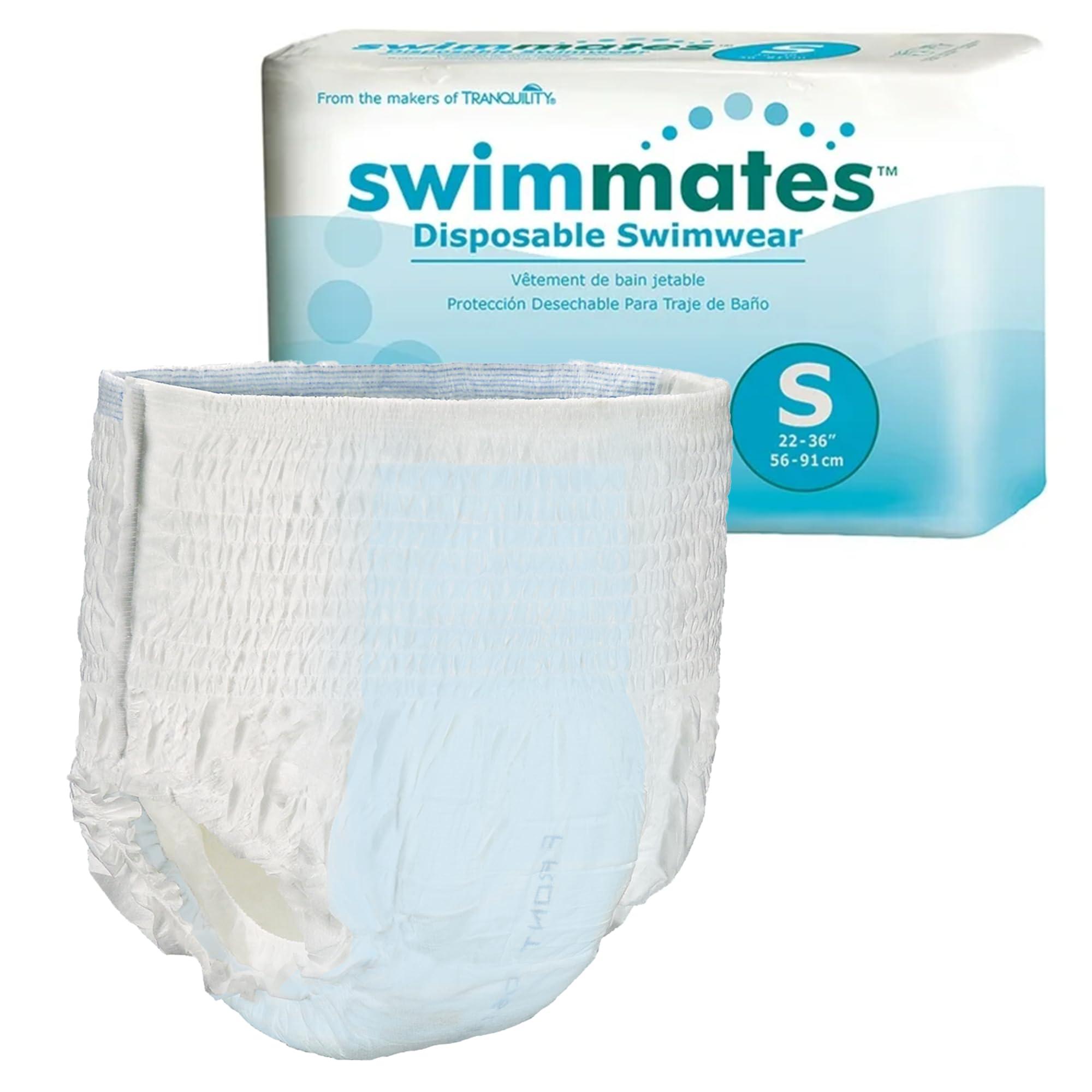 swimmates Swimmates Adult Swim Underwear, Pull-up with Tear-Away Side Seams, Unisex, Disposable, Youth XL (22\"- 36\" Waist) Adult Small, 22 Count (Pack of 1)