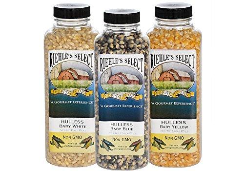 Riehle's Select Popping Corn Riehle's Select Popping Corn 3-Pack "Hulless" Gourmet Popcorn