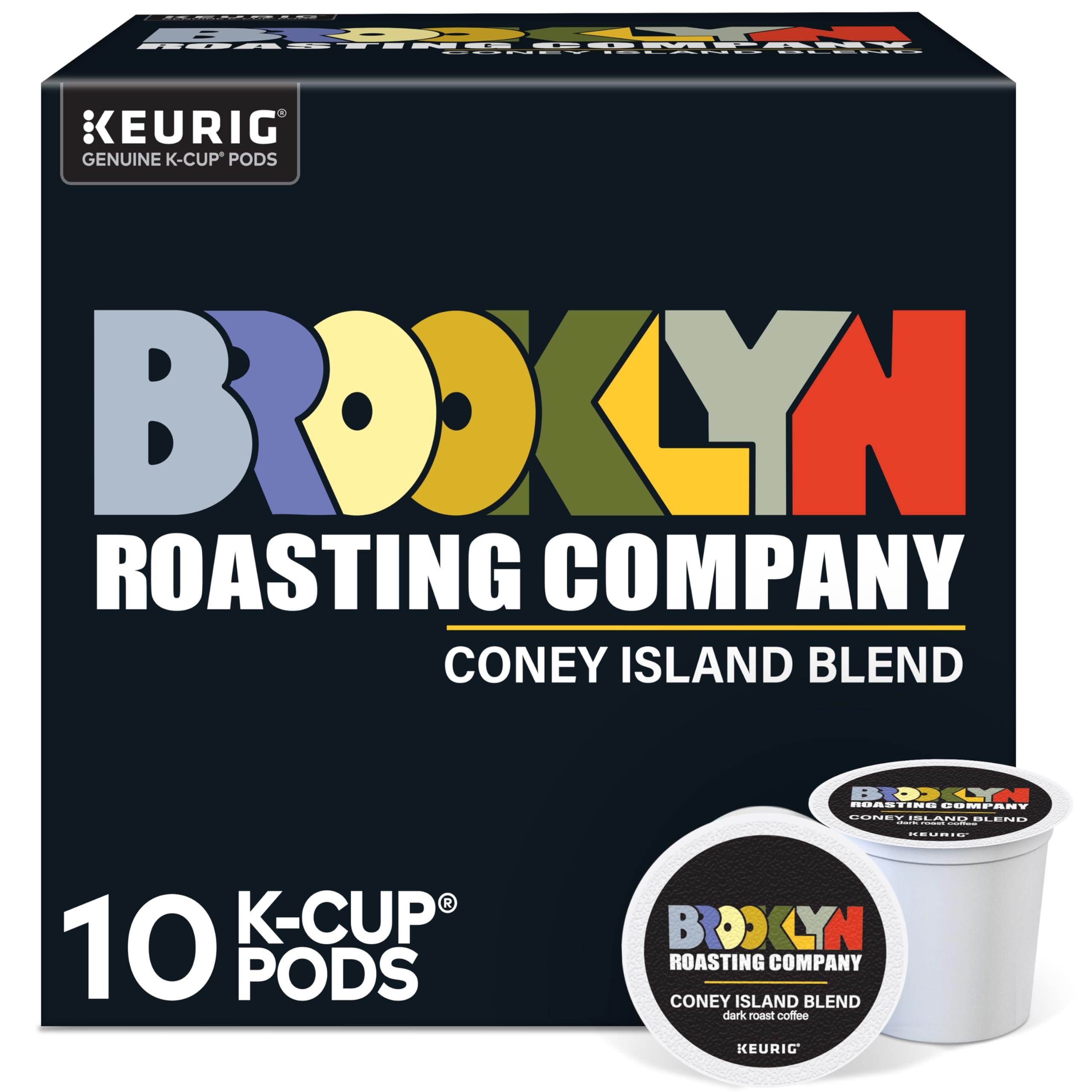 Brooklyn Roasting Company Brooklyn Roasting Company Coney Island Blend, Single Serve Keurig K-Cup Pods, Dark Roast Coffee, 10-Count Box