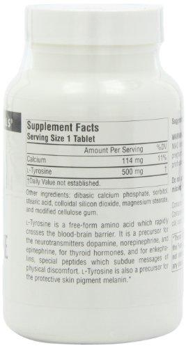 Source Naturals Source Naturals L-Tyrosine 500mg Free Form Amino Acid - 100 Tablets (Pack of 3)
