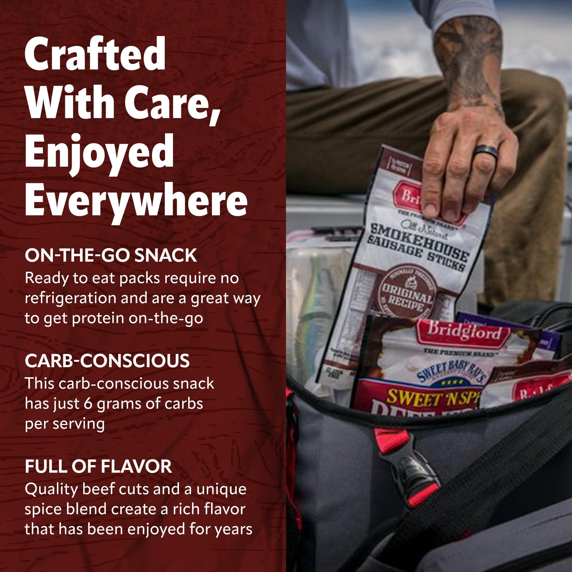 Bridgford Bridgford Beef Snack Bites 4 oz Pack of 2 - Ready-to-Eat Beef Snacks for On-the-Go Snacking - Gluten-Free Zero Carbs Meat Snacks for Adults - Keto Beef Snack Bites for Your Keto Diets