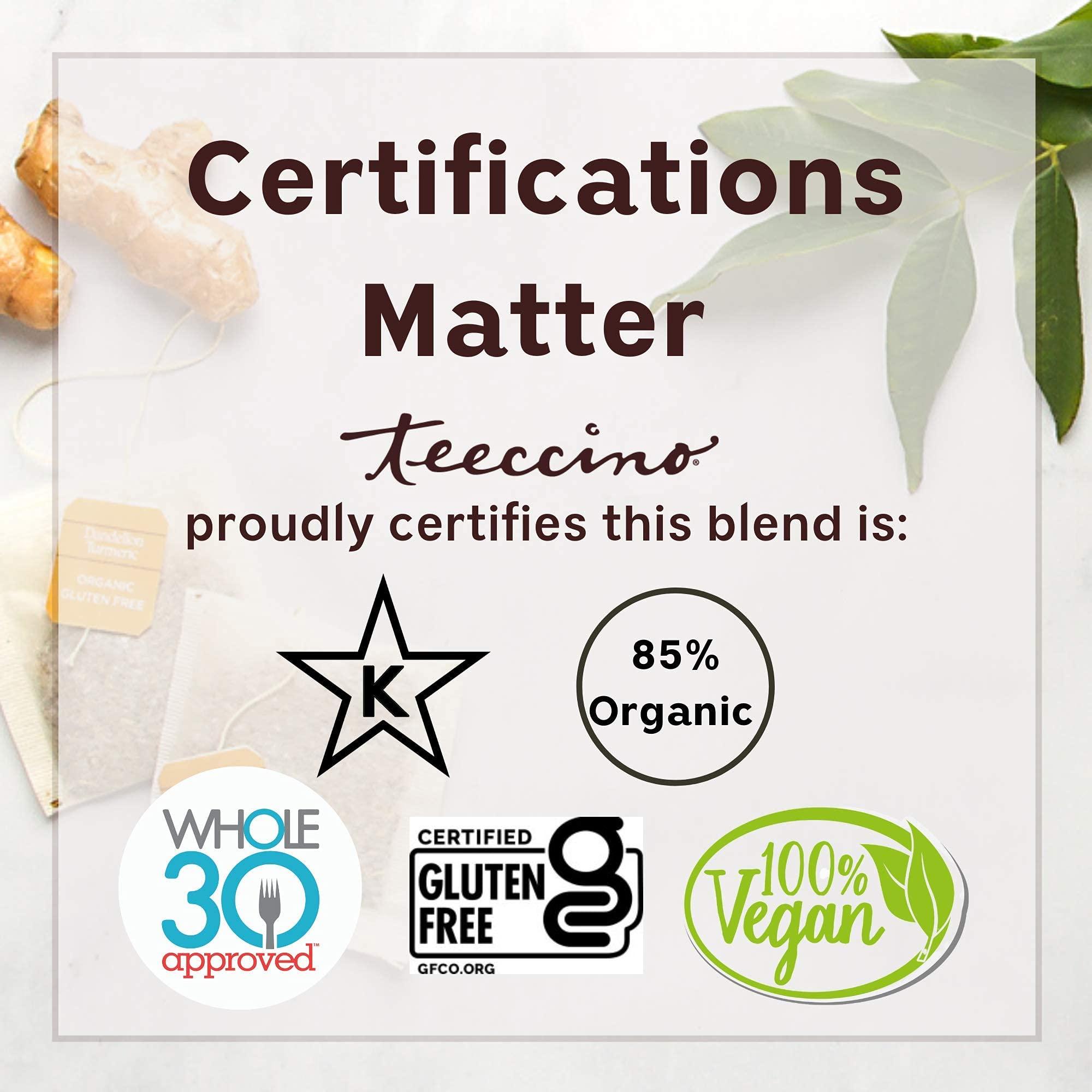 Teeccino Teeccino Dandelion Red Chai Herbal Coffee - Caffeine-Free Coffee Alternative with Prebiotics, Gluten Free, Acid Free - Medium Roast, 10 oz