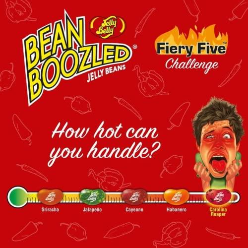 Sweetzo Bean Boozled and Fiery Five 6th Edition Assorted Flavor Jelly Beans, Individually Bagged Weird Flavored Chewy Candies, Refill Bags for Dispensers and Spinner Challenge Games, Set of 2, 1.9 Ounces