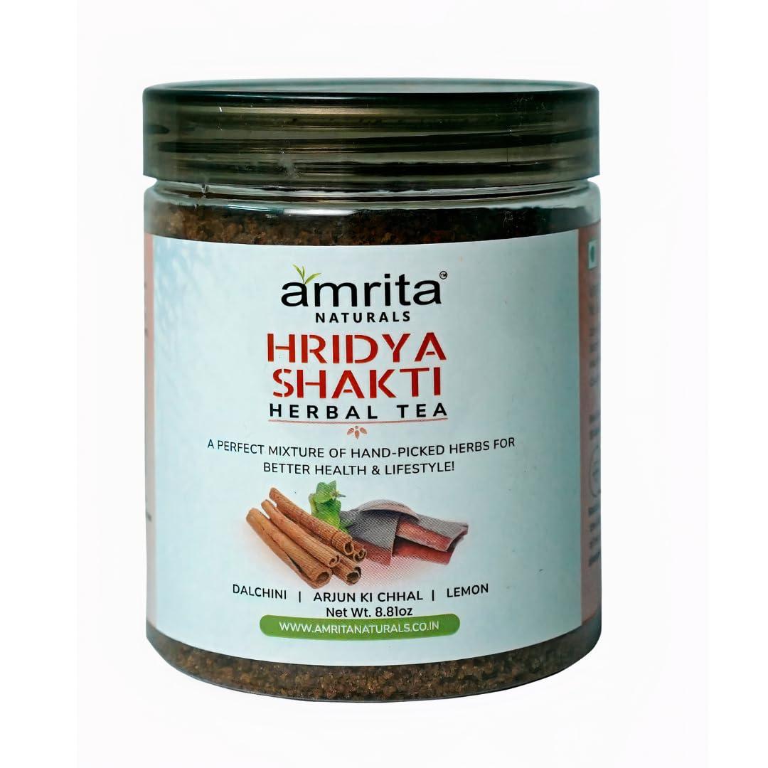 Amrita Naturals Amrita Naturals Hridya Shakti Herbal Tea - Gluten-Free, Vegan, Natural Instant Arjun Bark Hridyashakti Tea with No Artificial Colors & Flavors - 0.55 lb - 250 Gram - Pack Of 2