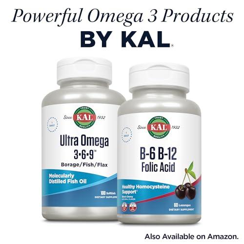 KAL Kal 3.9 G Omega 3 1200/800 Liquid Citrus, 4 Fluid Ounce