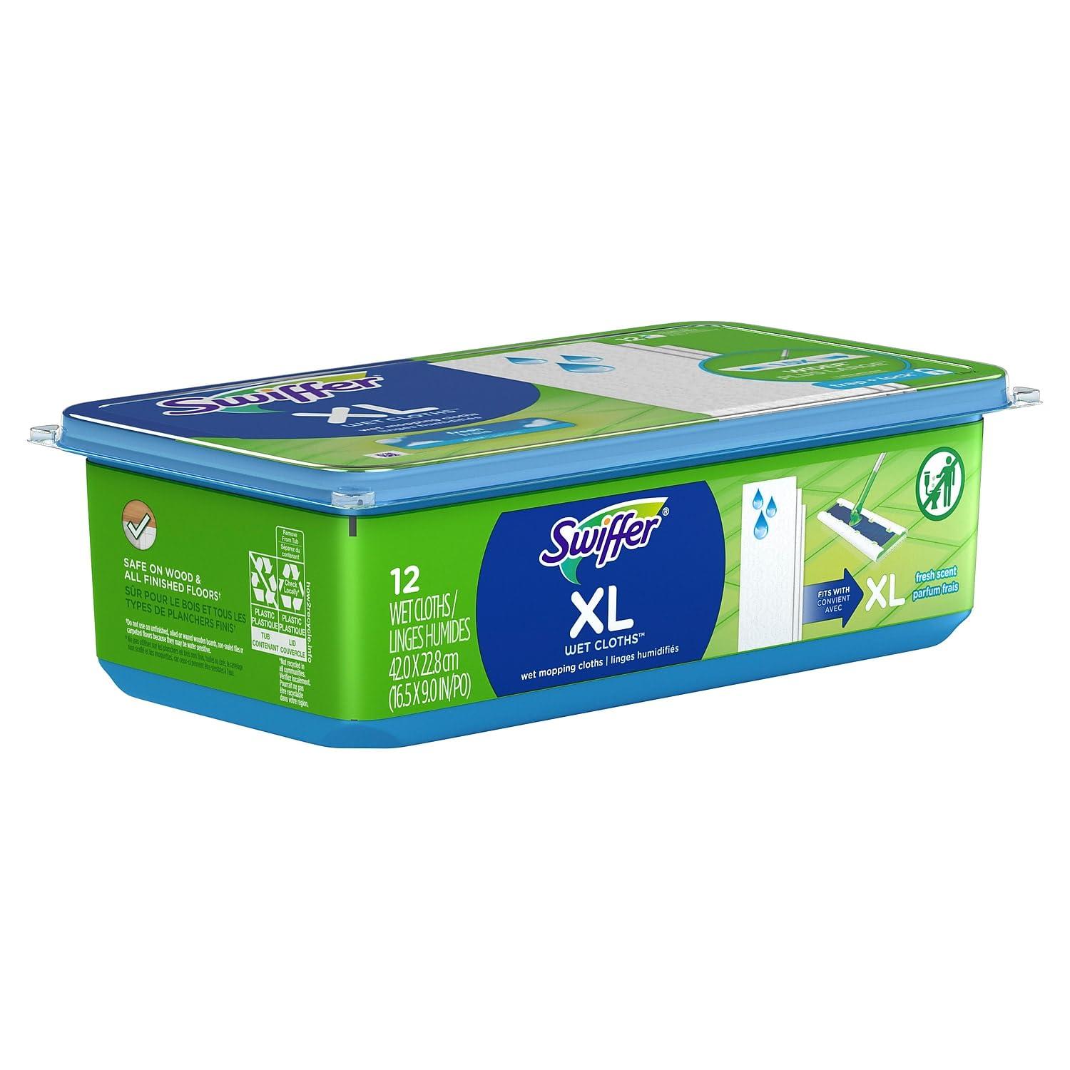 Swiffer Swiffer Sweeper X Large Wet Mopping Cloths, Open Window Fresh, 12 Folded Sheets