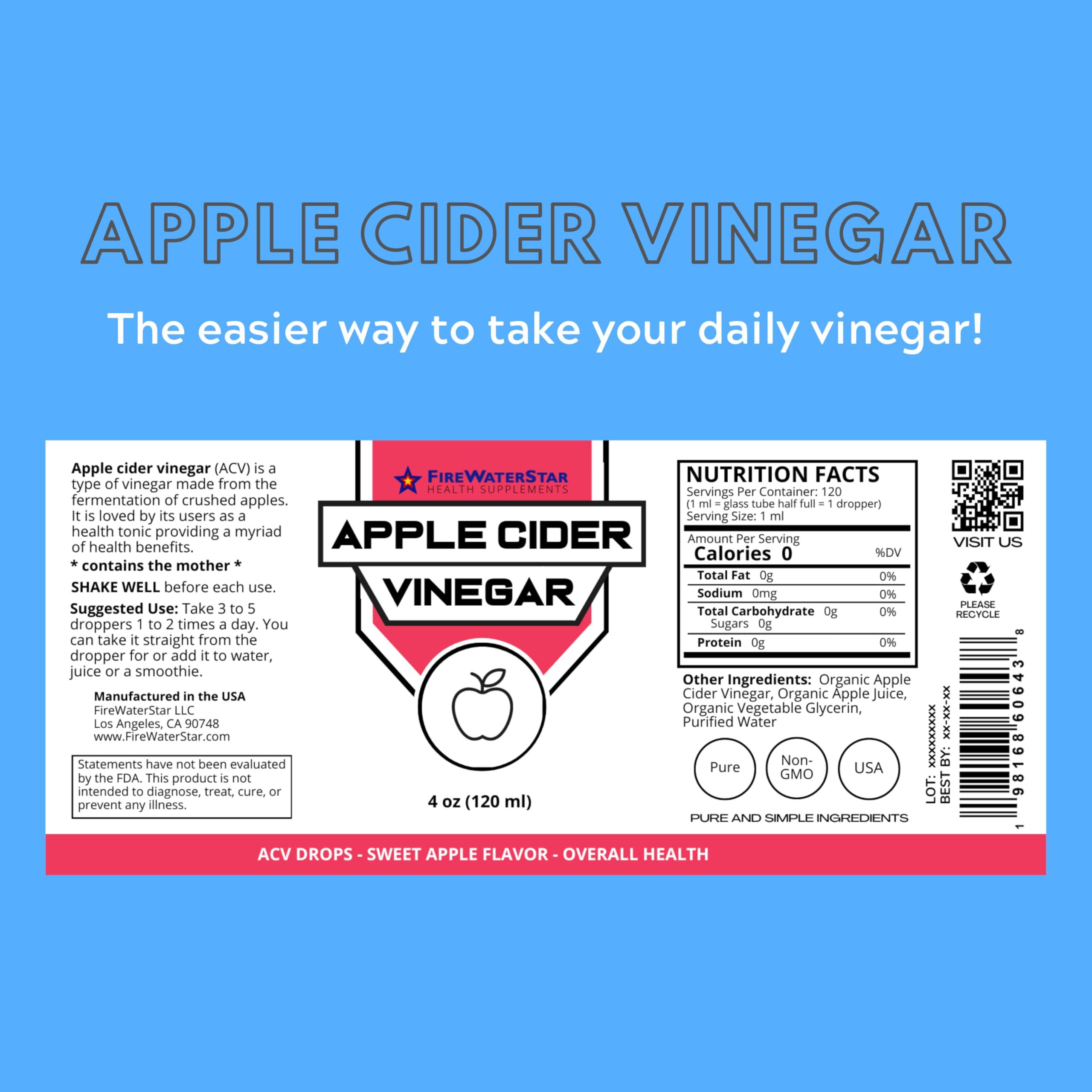 FIREWATERSTAR HEALTH SUPPLEMENTS FIREWATERSTAR HEALTH SUPPLEMENTS Liquid Vitamin C with Zinc and Apple Cider Vinegar Bundle