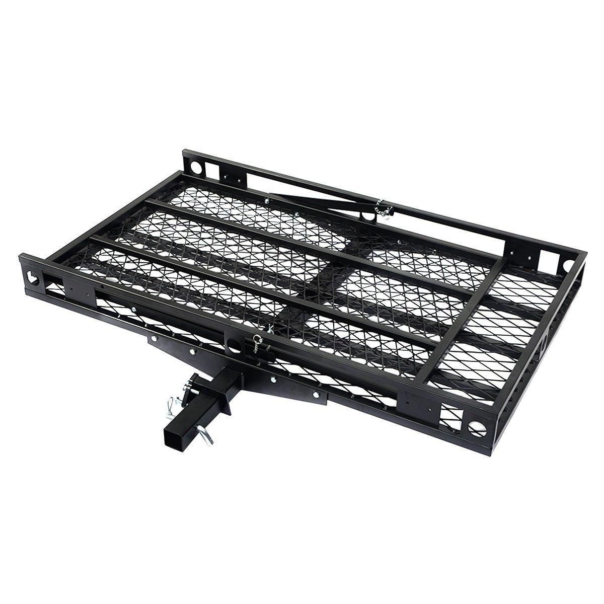 Goplus Goplus Hitch Mount Wheelchair Carrier, Mobility Scooter Loading Ramp, Heavy Duty Strong Hitch Cargo Carrier, 500 Lbs Capacity