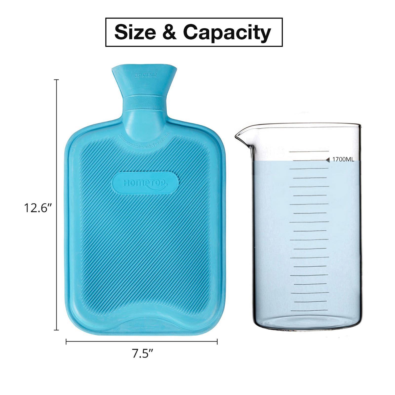 HomeTop HomeTop Premium Classic Rubber Hot Water Bottle (Blue)