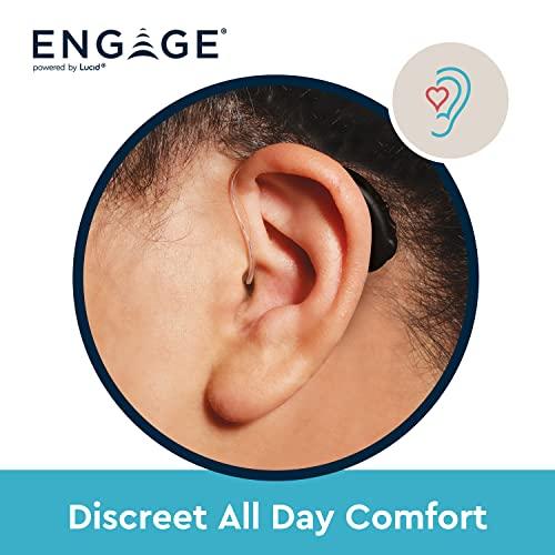 Lucid Hearing Lucid Hearing Engage Premium OTC Hearing Aids (Compatible with iPhone, Black)