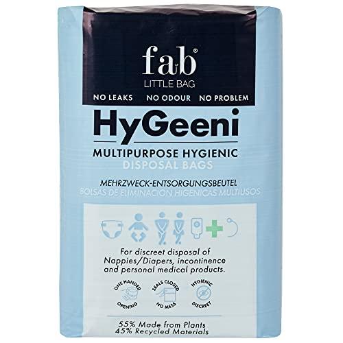 Fab Little Bag Fab Little Bag HyGeeni Disposal Bags for Nappies, Incontinence Pads, Ostomy & Catheter Bags - Prevents Odours, No Mess, Eco-Friendly, Pack of 50 Bags