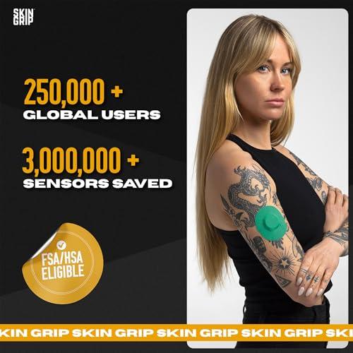 Skin Grip Skin Grip Adhesive Patches for Freestyle Libre 2 CGM Waterproof & Sweatproof Adhesive for 10-14 Days, Pre-Cut Adhesive Medical Tape, Sensor Cover 20 Pack, Power Pack