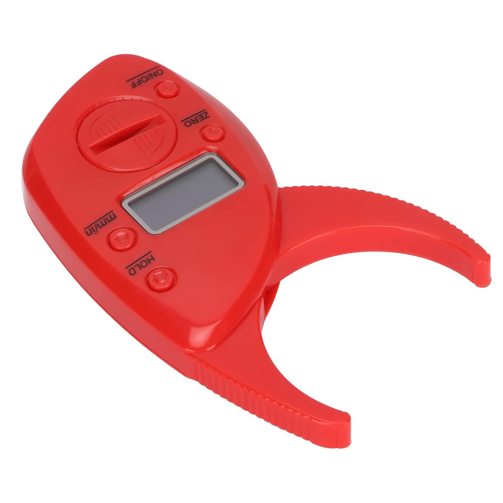 Shanrya Body Fat Caliper, Accu Measure Fat Calipers Subcutaneous Fat Calipers Body Fat Measurement Device Fat Calipers for Trainers for Fitness Enthusiasts(red)