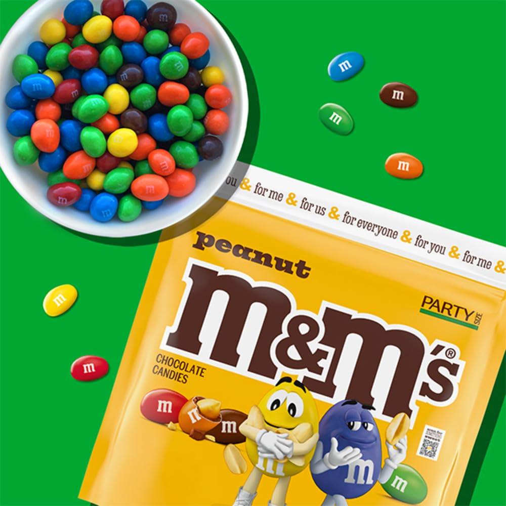 M&M'S M&M\'S Peanut Milk Chocolate Candy Bulk Pack, Party Size, 38 oz Bag
