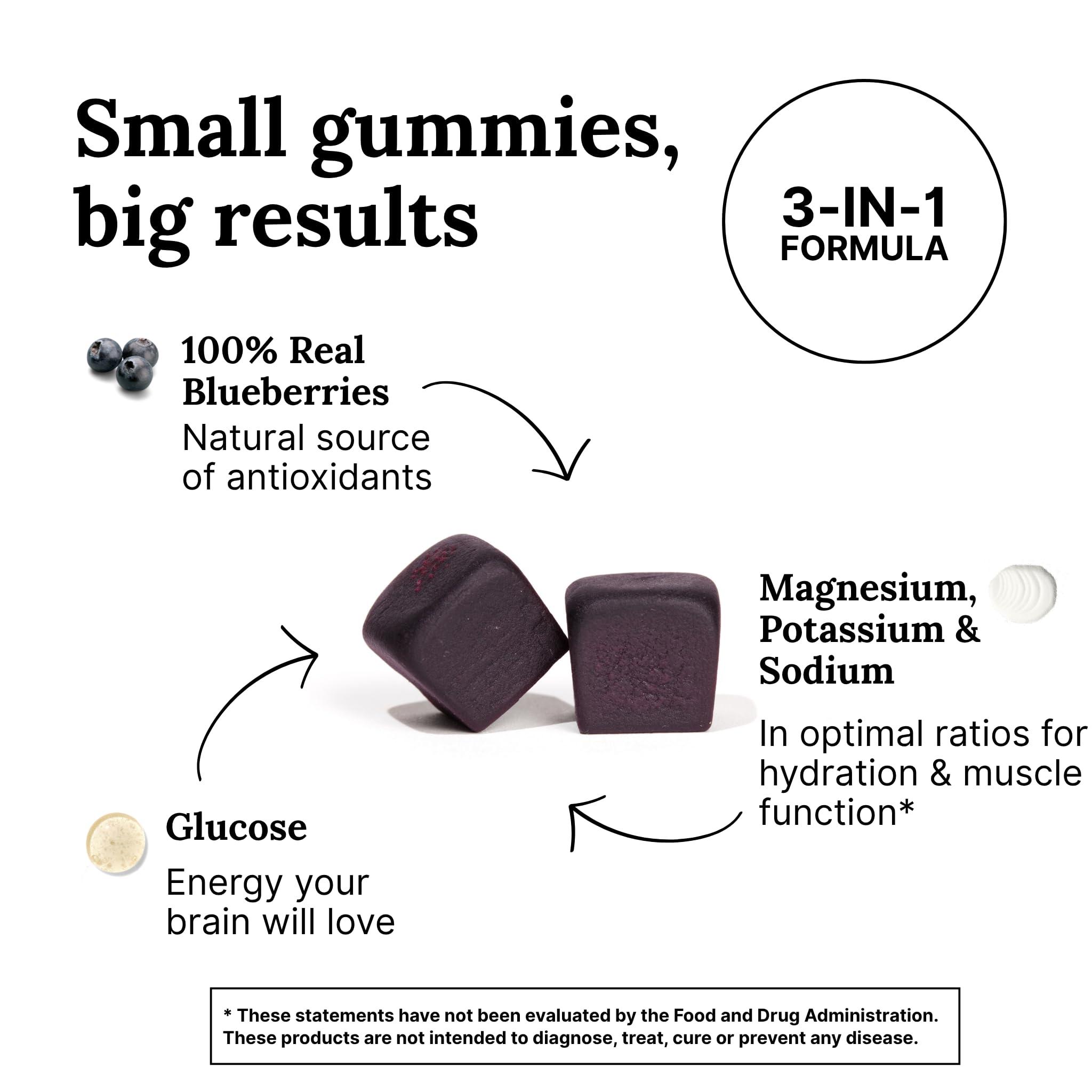 For Wellness Electrolyte Recovery Gummies Blueberry Flavor Hydration Gummies with VitaBlue Blueberries & Electrolytes - Exercise Recovery, Energy Boost, Replenishment & Antioxidants Non-GMO, Vegan, Gluten-Free