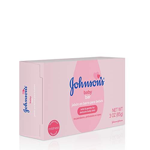 Johnson's Baby Johnson's Baby Body Soap Bar, Gentle for Baby Bath and Skin Care, Hypoallergenic and Dermatologist Tested, Paraben Free, Phthalate-Free, Dye-Free, 3 oz (Pack of 6)