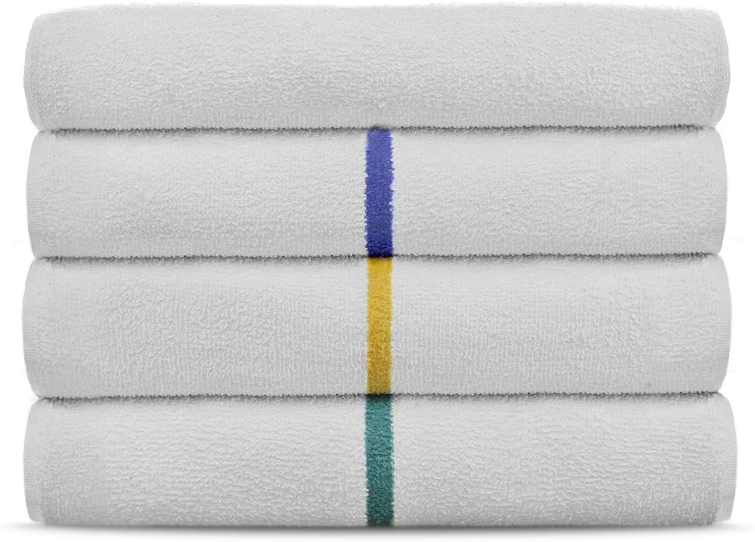 Superior Home Superior Home 60 Commercial Kitchen Cleaning Towel 16x19 Bulk Bar Mop Towel 30oz use as Home Kitchen Cleaning Towels, Restaurant bar mop Towel (Green Stripe)