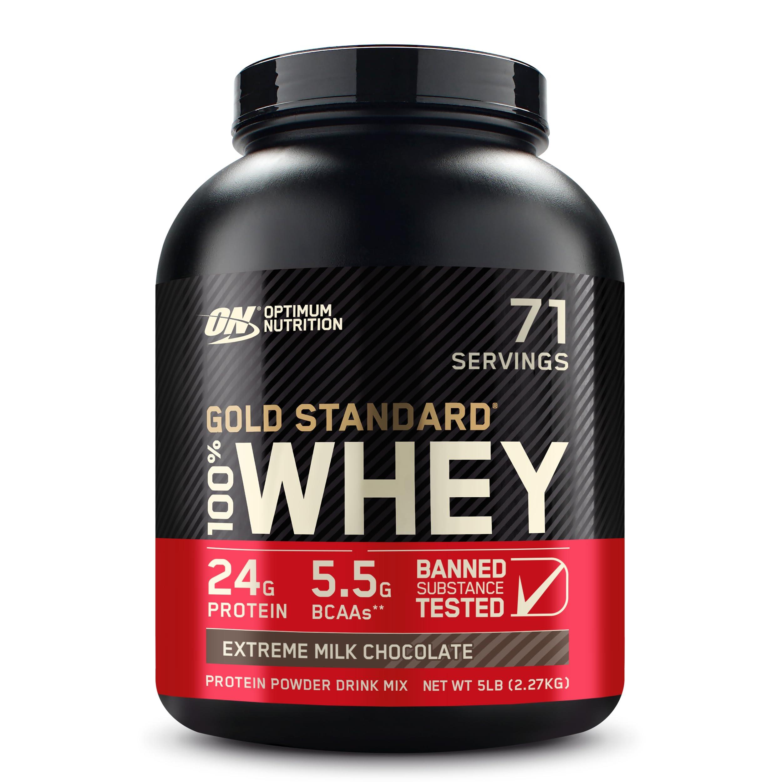 Optimum Nutrition Optimum Nutrition Gold Standard 100% Whey Protein Powder, Extreme Milk Chocolate, 5 Pound (Packaging May Vary)