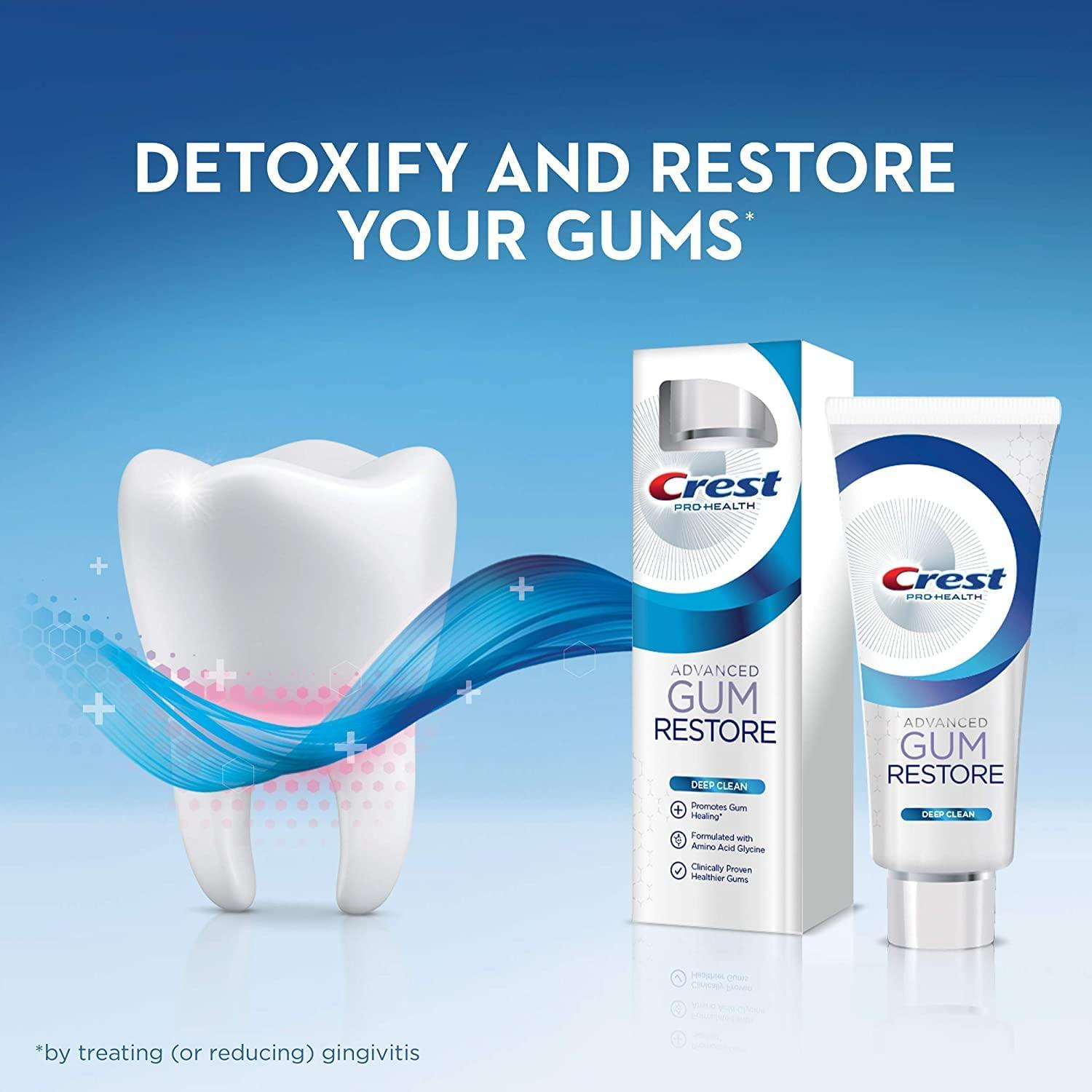 Crest Crest Pro-Health Advanced Gum Restore Toothpaste, Deep Clean 3.7 Oz (Pack of 3)