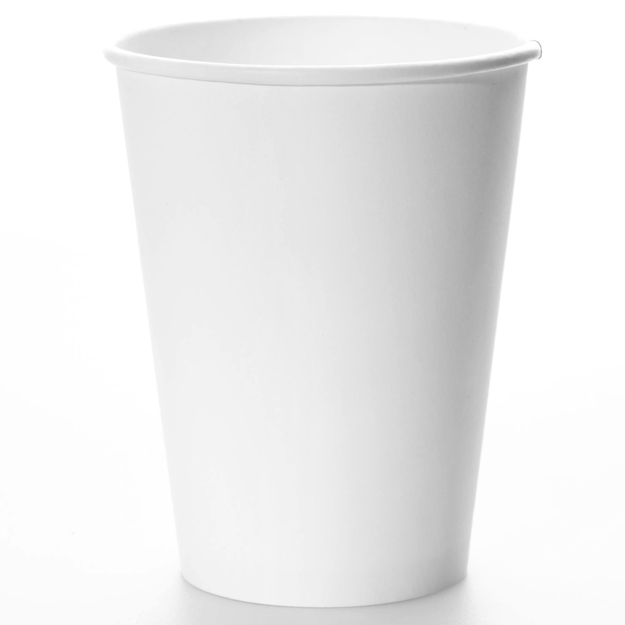 Bluetable Coffee Cups 10 oz. Bulk Hot Paper Cups 1000 Case - Disposable Tea Cups 10oz Hot Beverage Hot Chocolate Hot Drink Cups for Dispenser Sustainable Compostable To Go Paper Cup White [1000 Pack/Case]