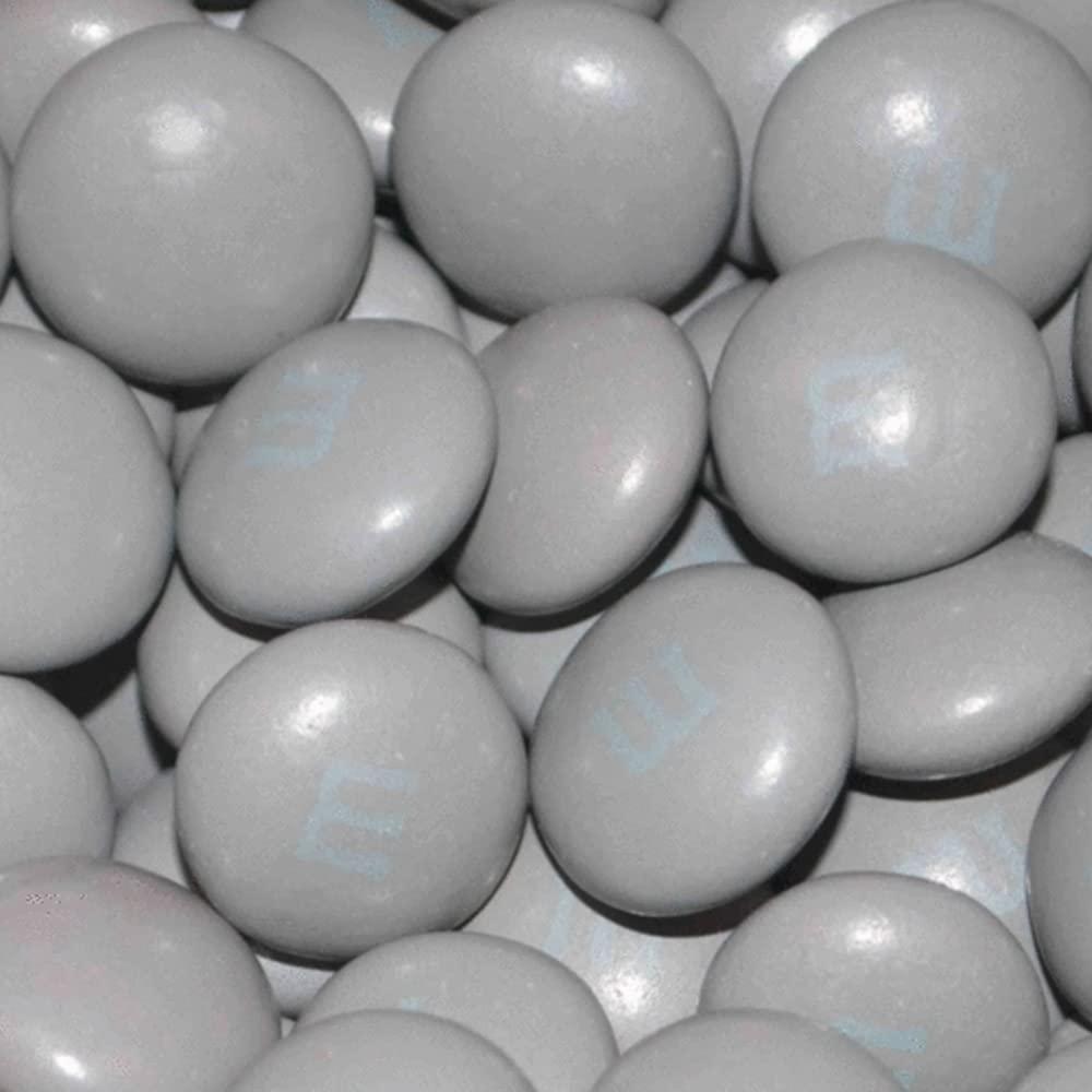 Just Candy 1,000 Pcs Silver Candy M&M\'s Milk Chocolate (2 lb, 1,000 Pcs)