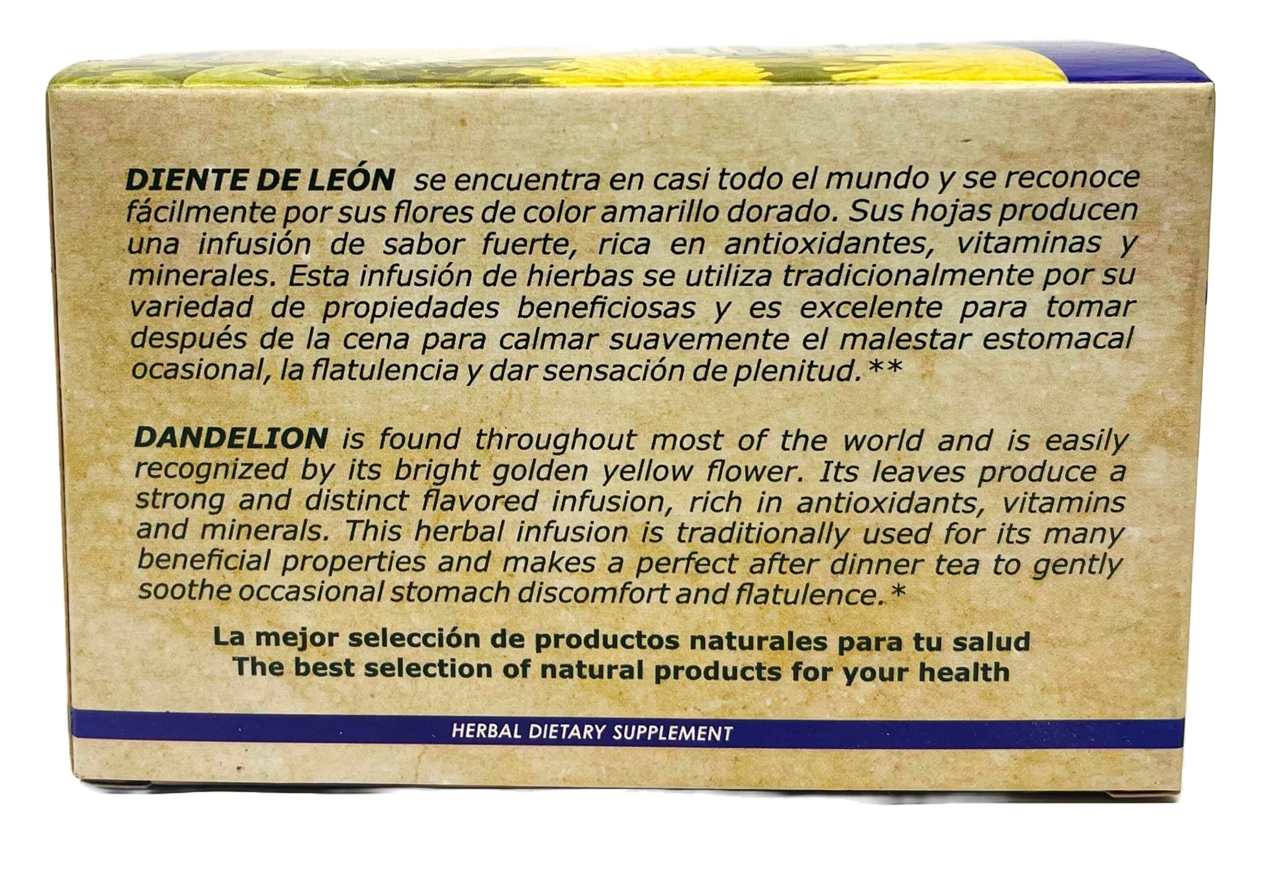 CIK Naturals Dandelion Tea Diente de Leon Te (60 tea bags) Value Pack 100% Natural and Caffeine Free